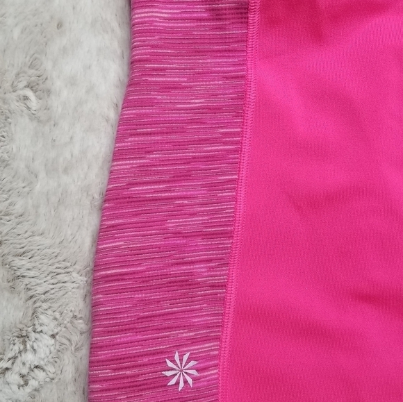 ✨️CL Athleta Pink Tank Top Heathered Side Racer Back - Picture 2 of 11